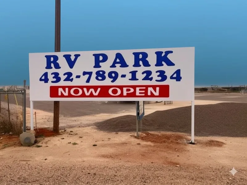 Spacious RV sites at Bobbie's RV Park in Midland, TX